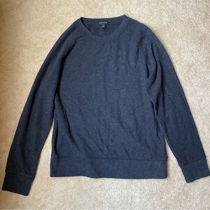 Banana Republic Charcoal Gray Crew Neck Sweater Size Medium Cotton Blend Preppy